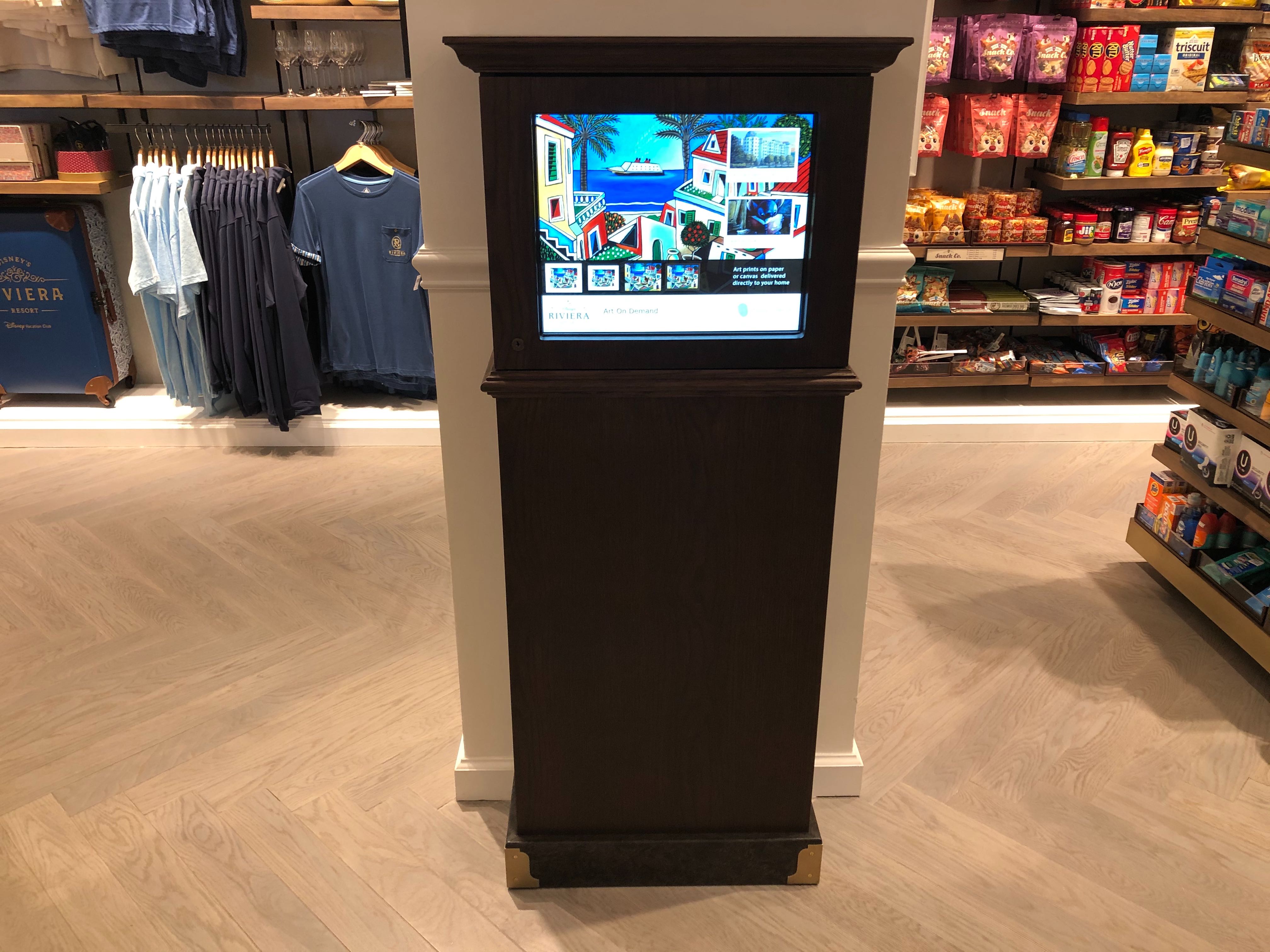 New Art on Demand Kiosk at Disney's Riviera Resort Gift Shop
