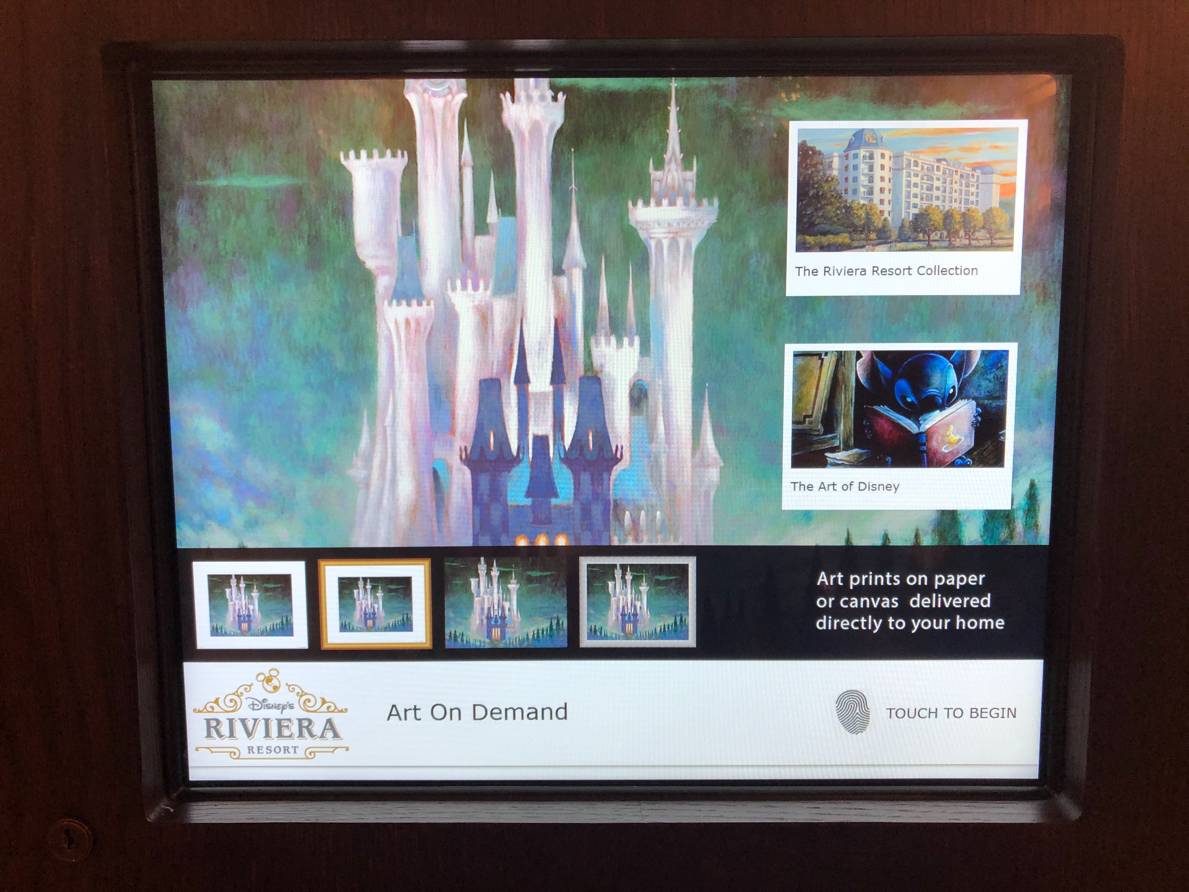 New Art on Demand Kiosk at Disney's Riviera Resort Gift Shop