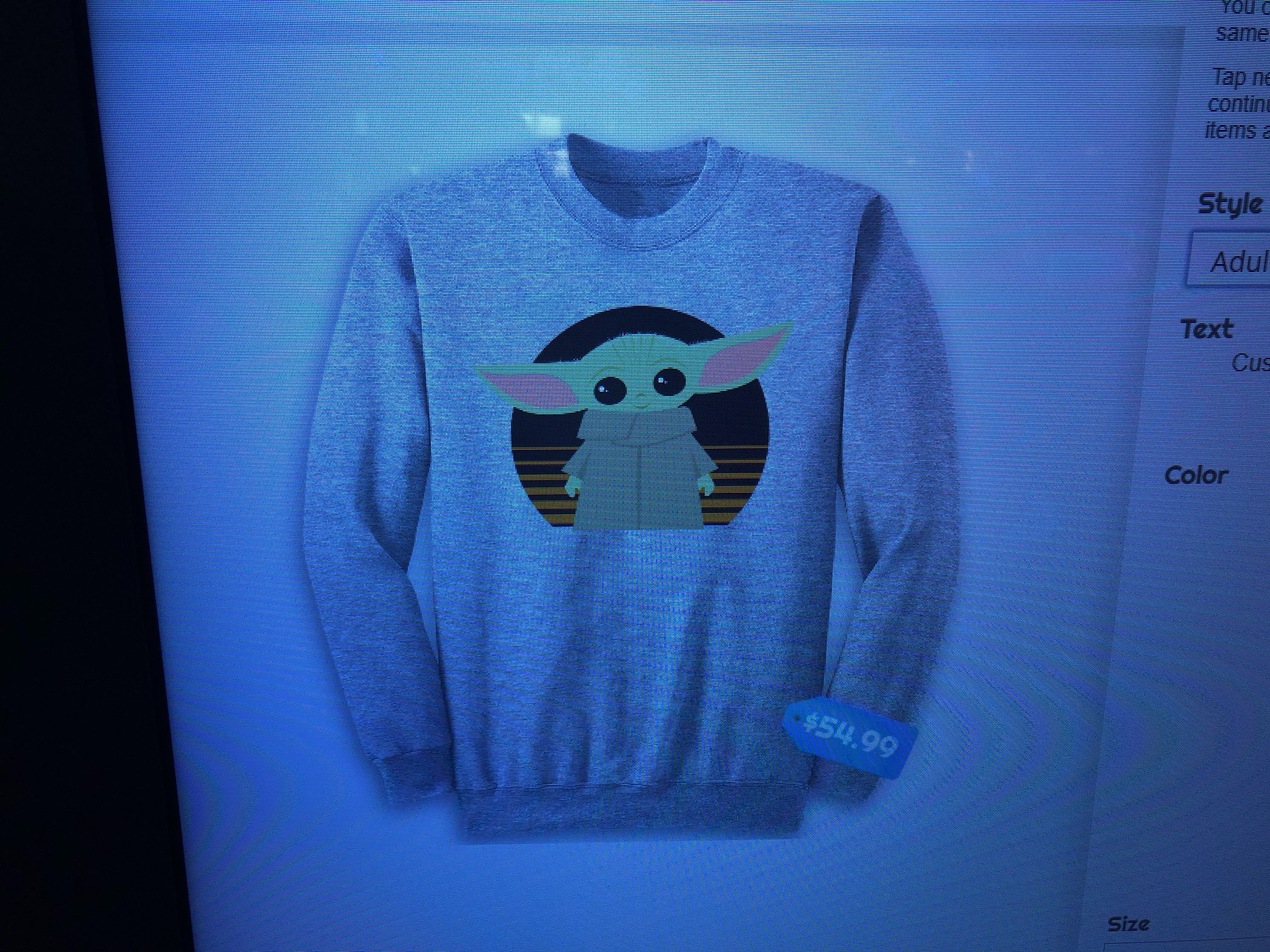 baby yoda shirt kiosk - naps gray kiosk