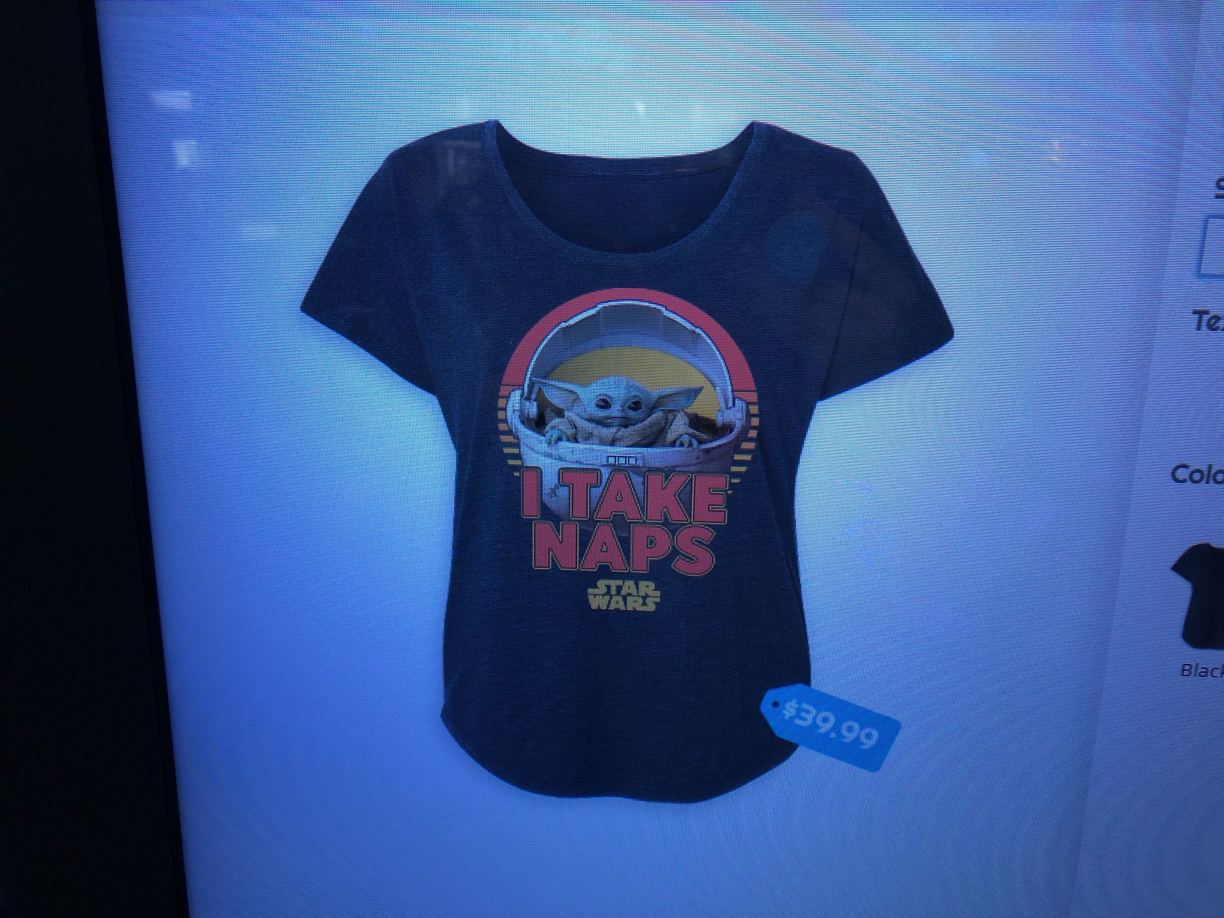 baby yoda shirt kiosk - naps gray kiosk