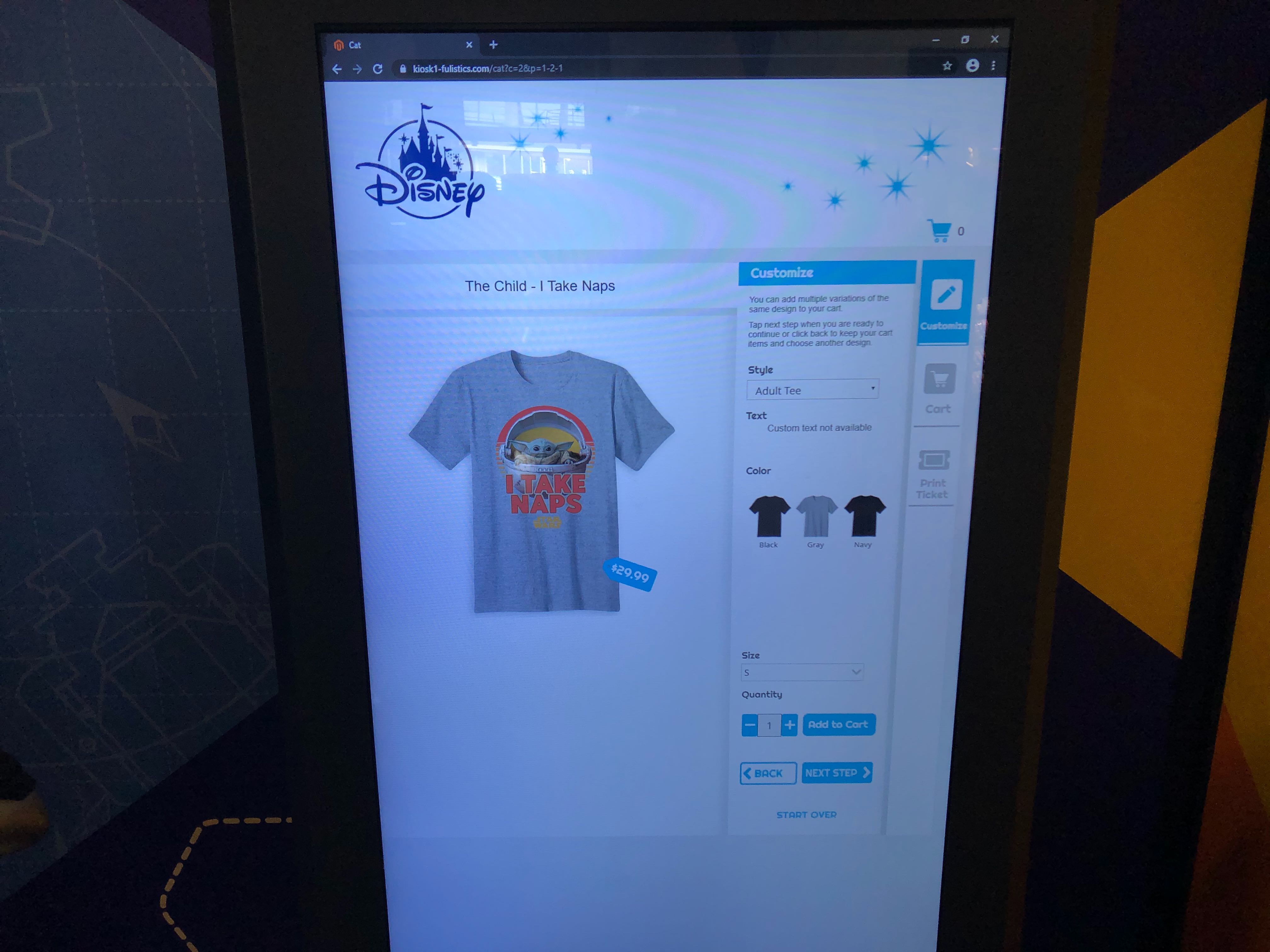 baby yoda shirt kiosk - naps gray