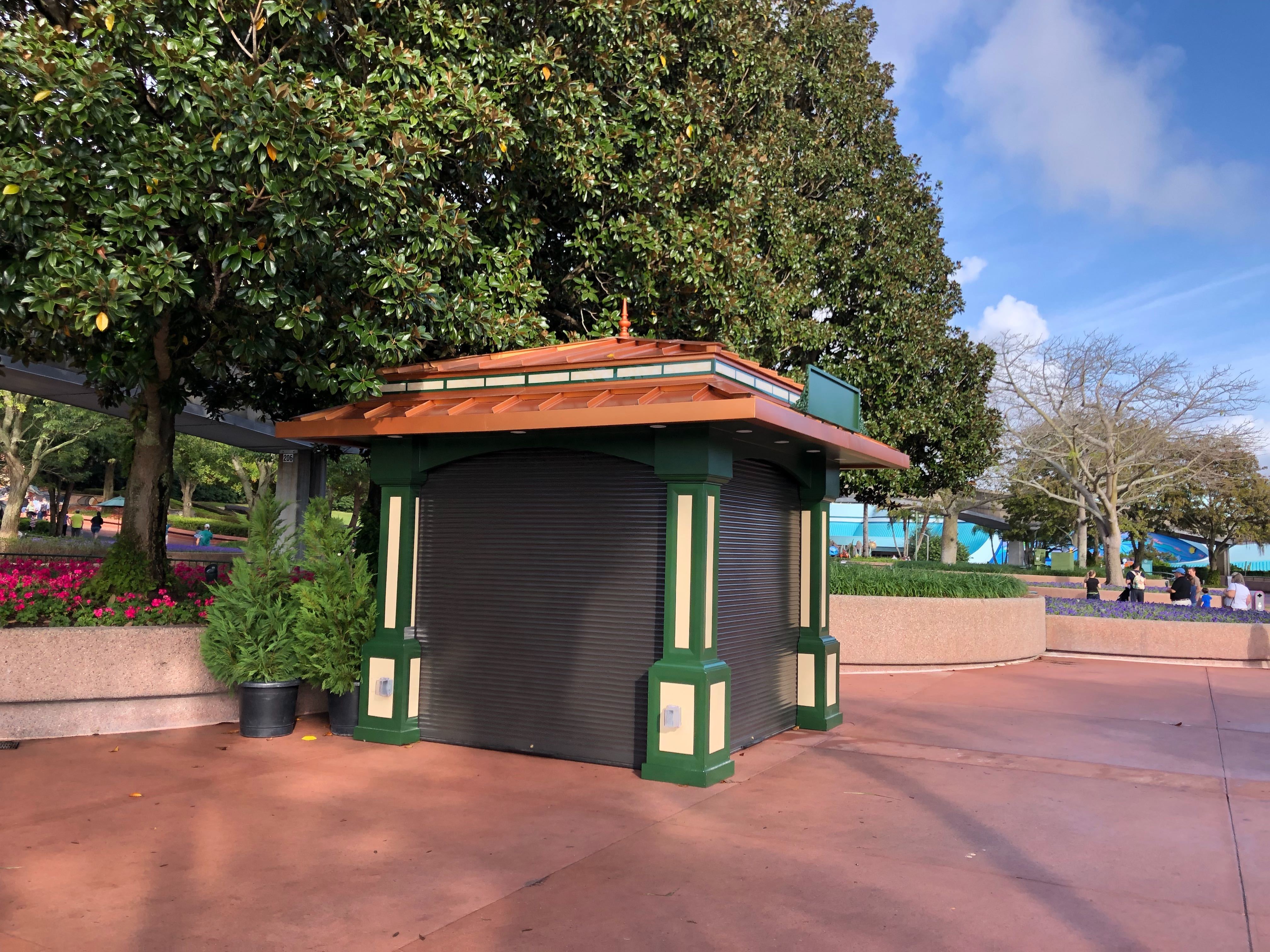 New Festival Marketplace Merchandise Booths Installed Across Future World West in EPCOT