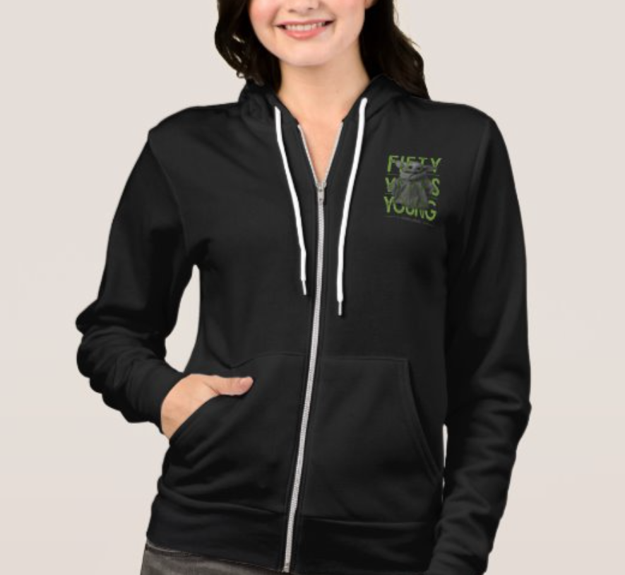 fifty years young child baby yoda customizable - hoodie