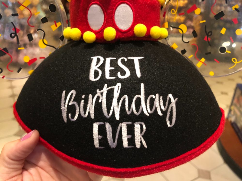 mickey birthday ear hat - close