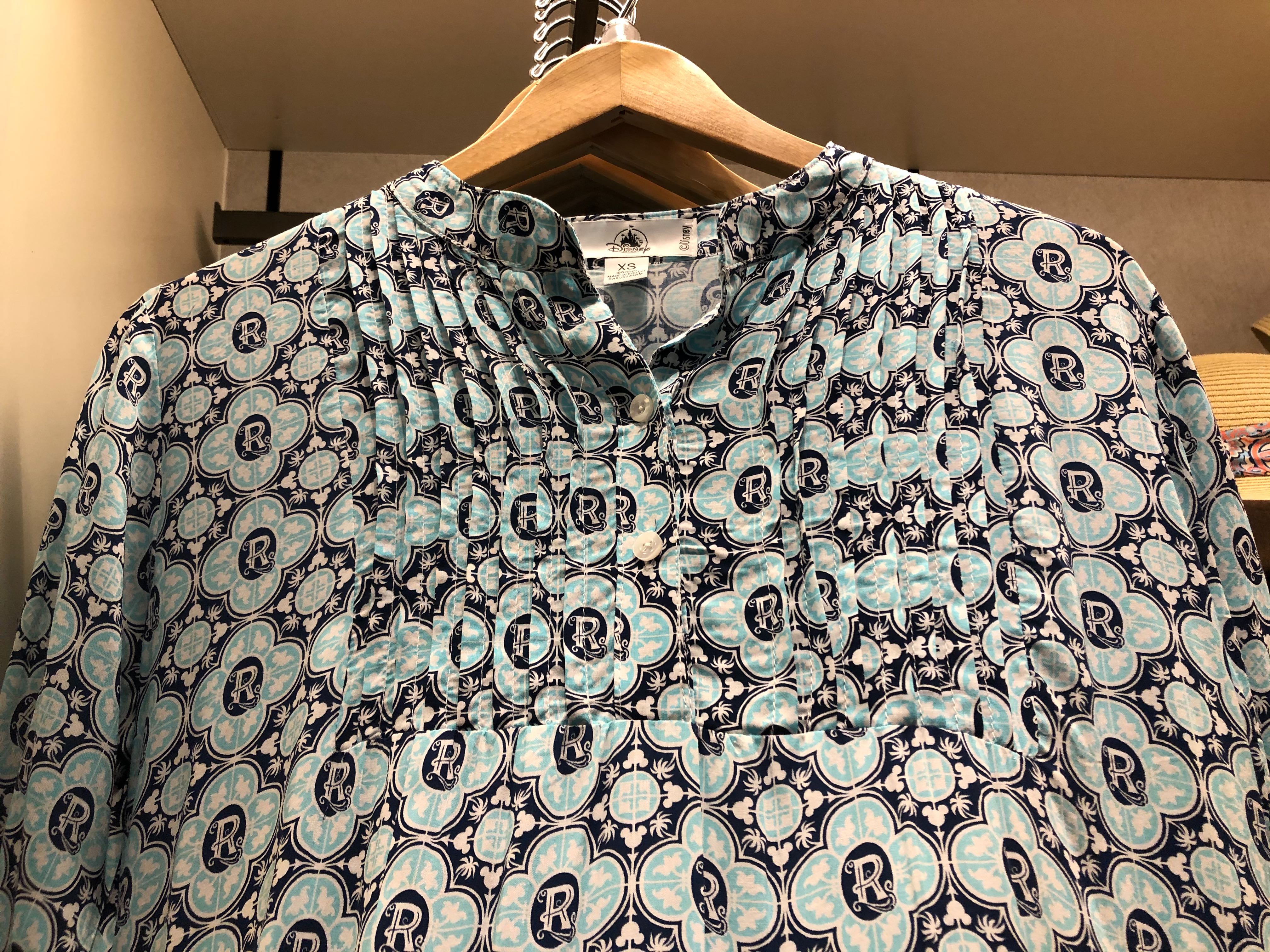 Blue Patterned 3/4 Sleeve Riviera Resort Blouse - $74.99