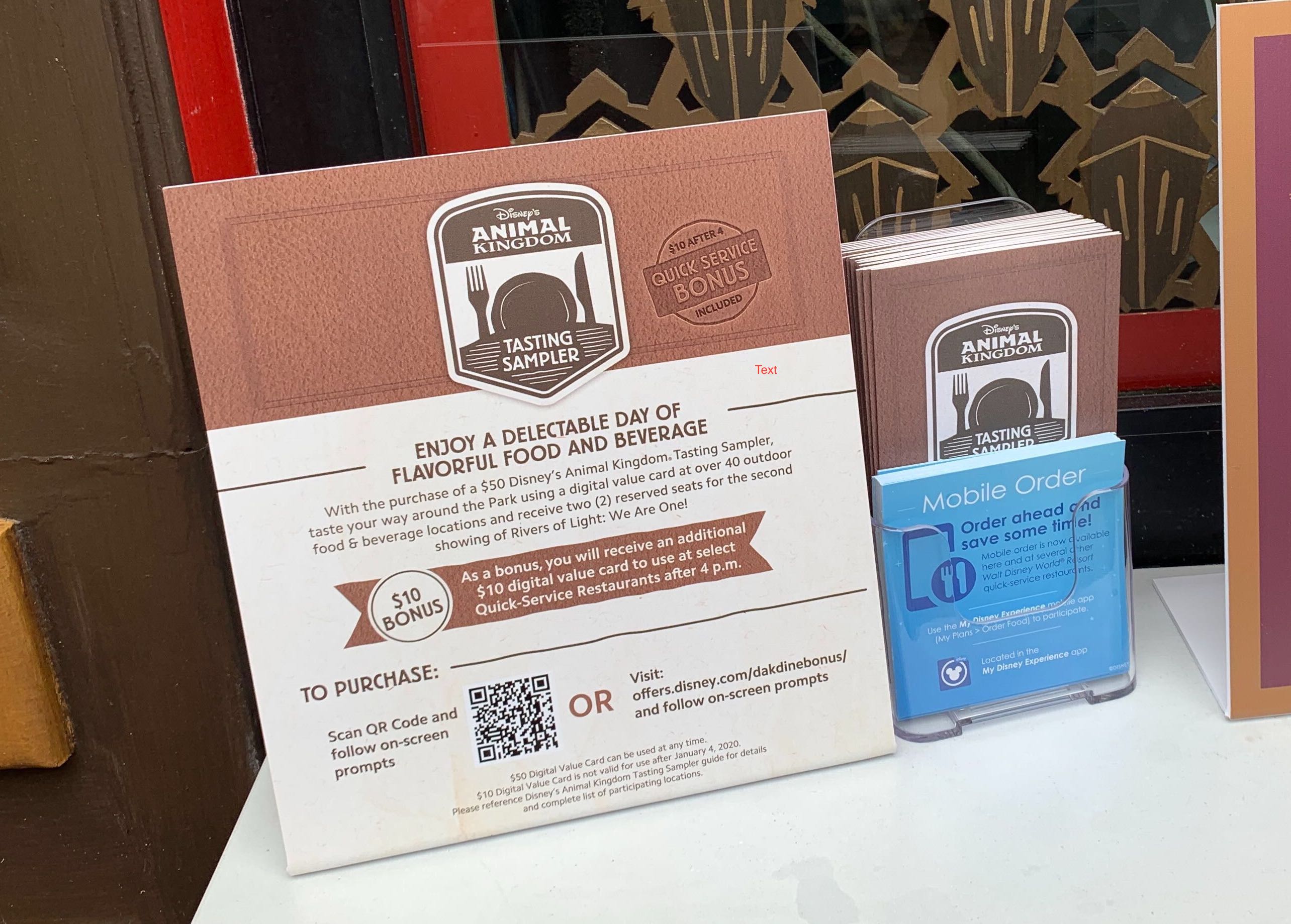 spaghetti cupcake - tasting sampler sign