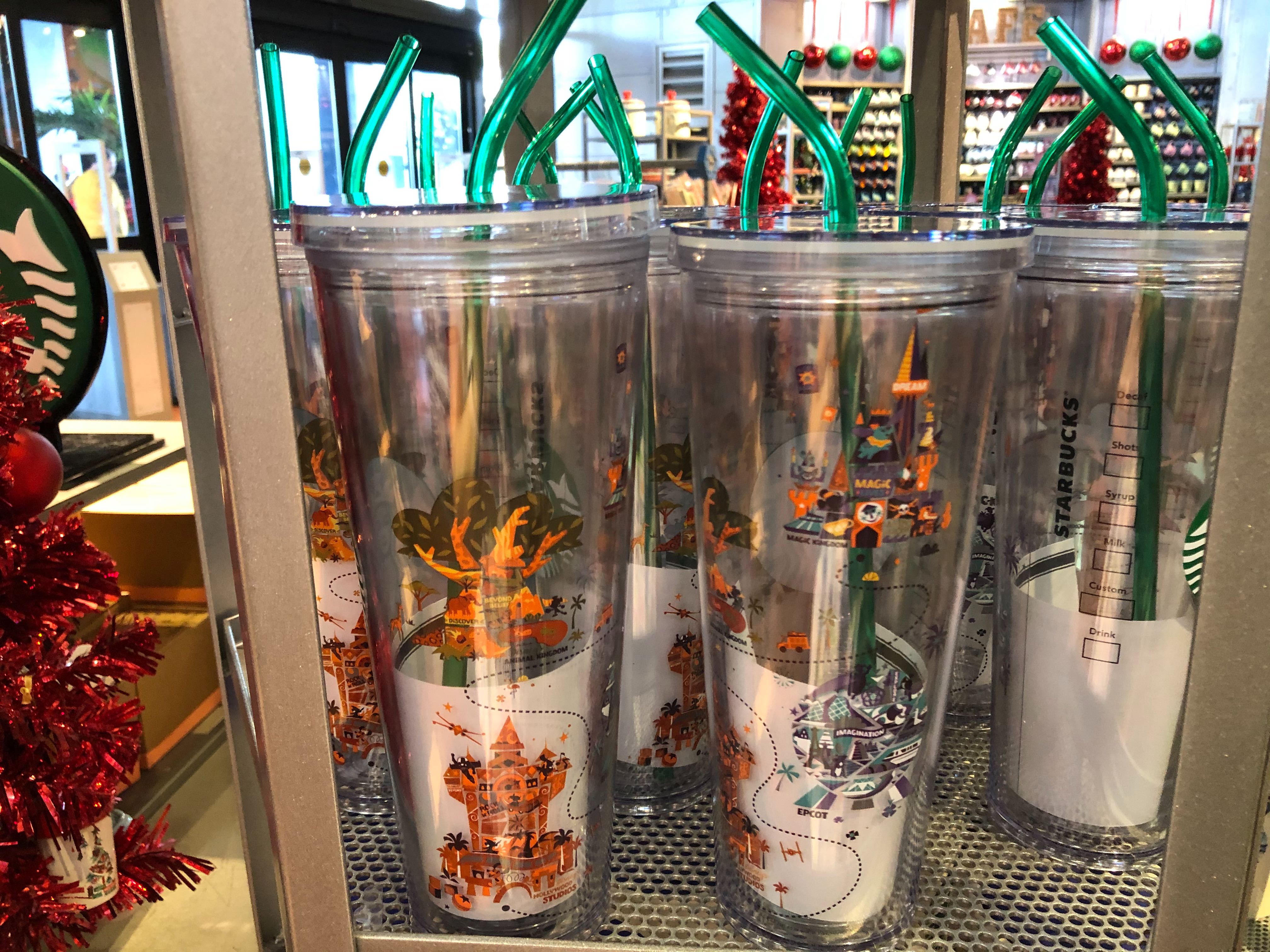 Walt Disney World Park Icons Starbucks Acrylic Tumblers - $24.99