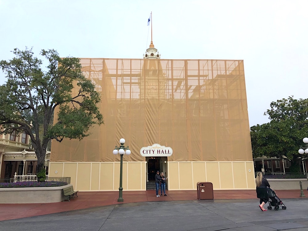 City Hall Covered in Scrim