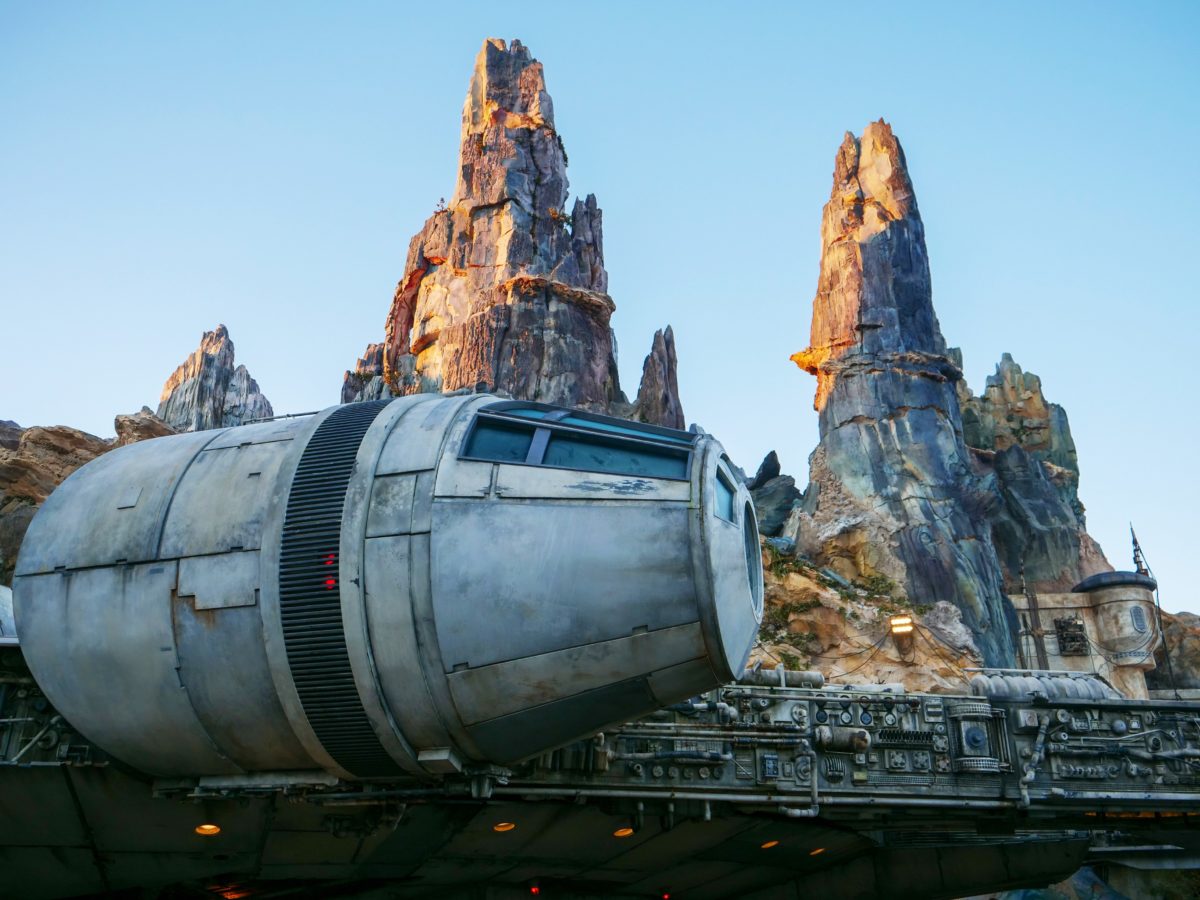 Millennium Falcon in Front of Spires
