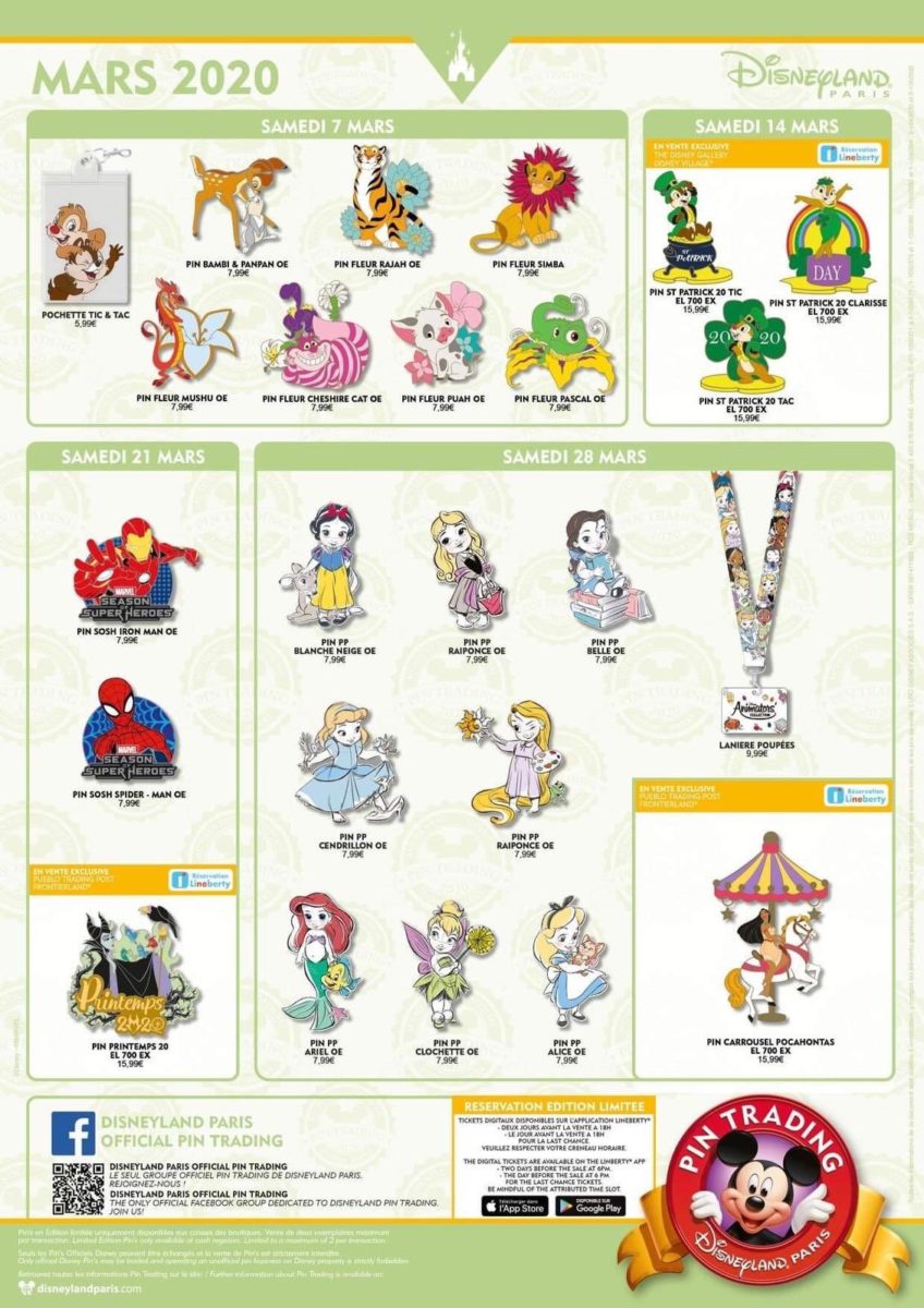 disneyland paris march 2020 pin release