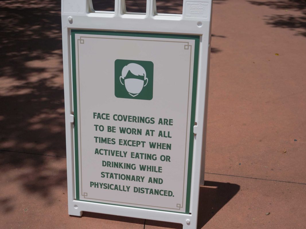 face mask update signage