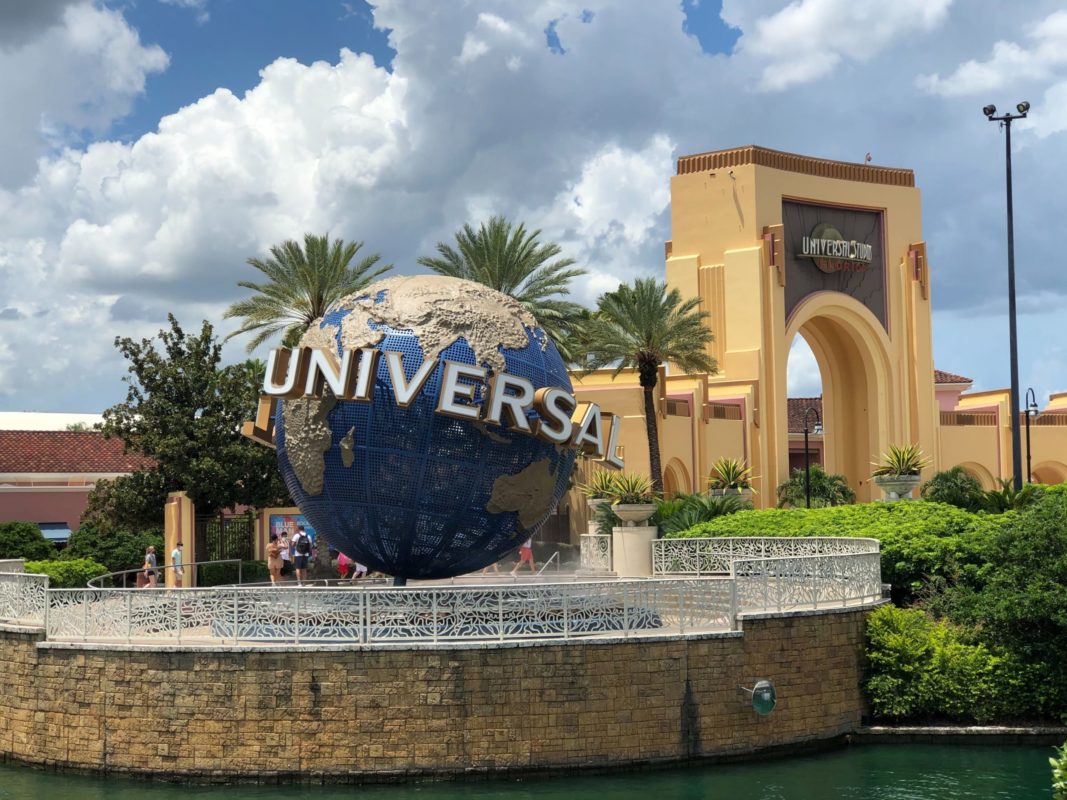 Universal Studios Florida entrance globe and archway