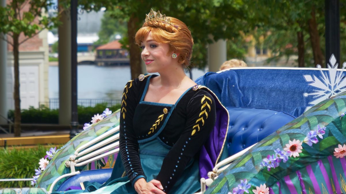 Anna in Frozen Promenade at EPCOT