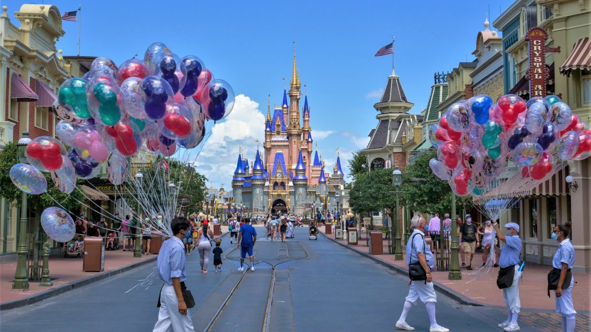 Main Street with Balloons and Cinderella Castle