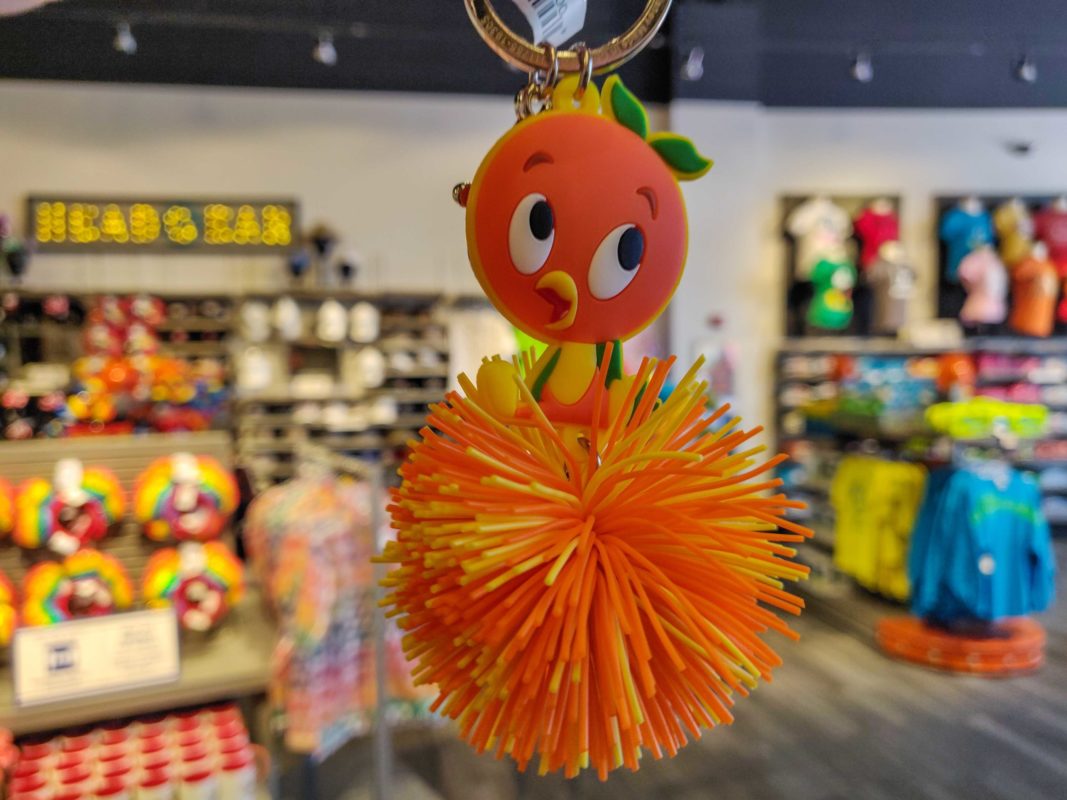 orange bird koosh ball keychain