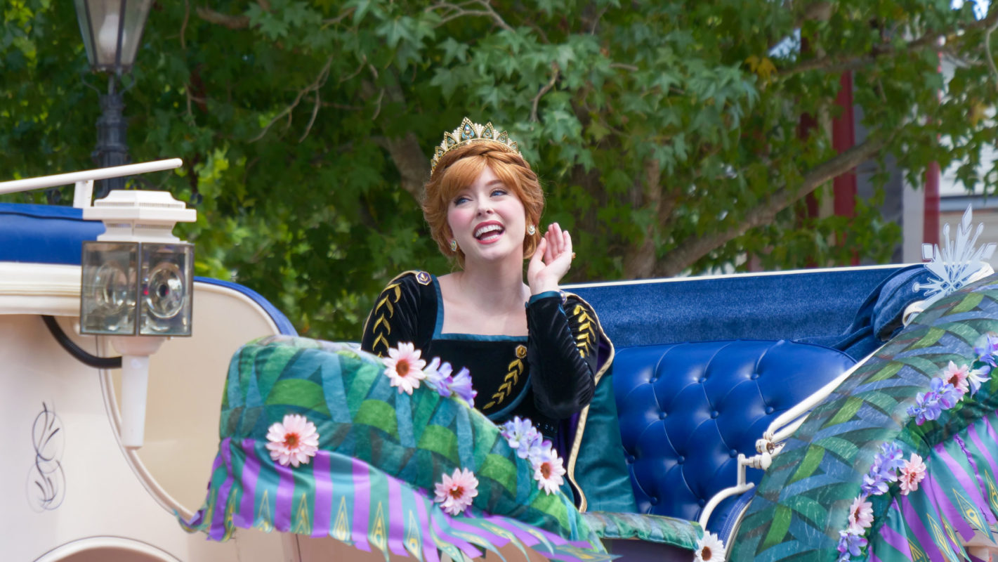 Anna in Frozen Promenade Character Cavalcade at EPCOT