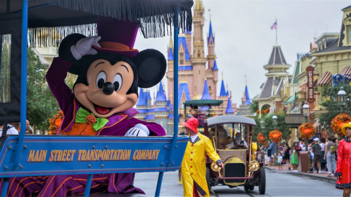 Mickey Mouse in Halloween Rainy Day Cavalcade at the Magic Kingdom