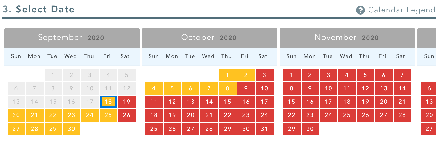 cast member blockouts through Oct 8 2020