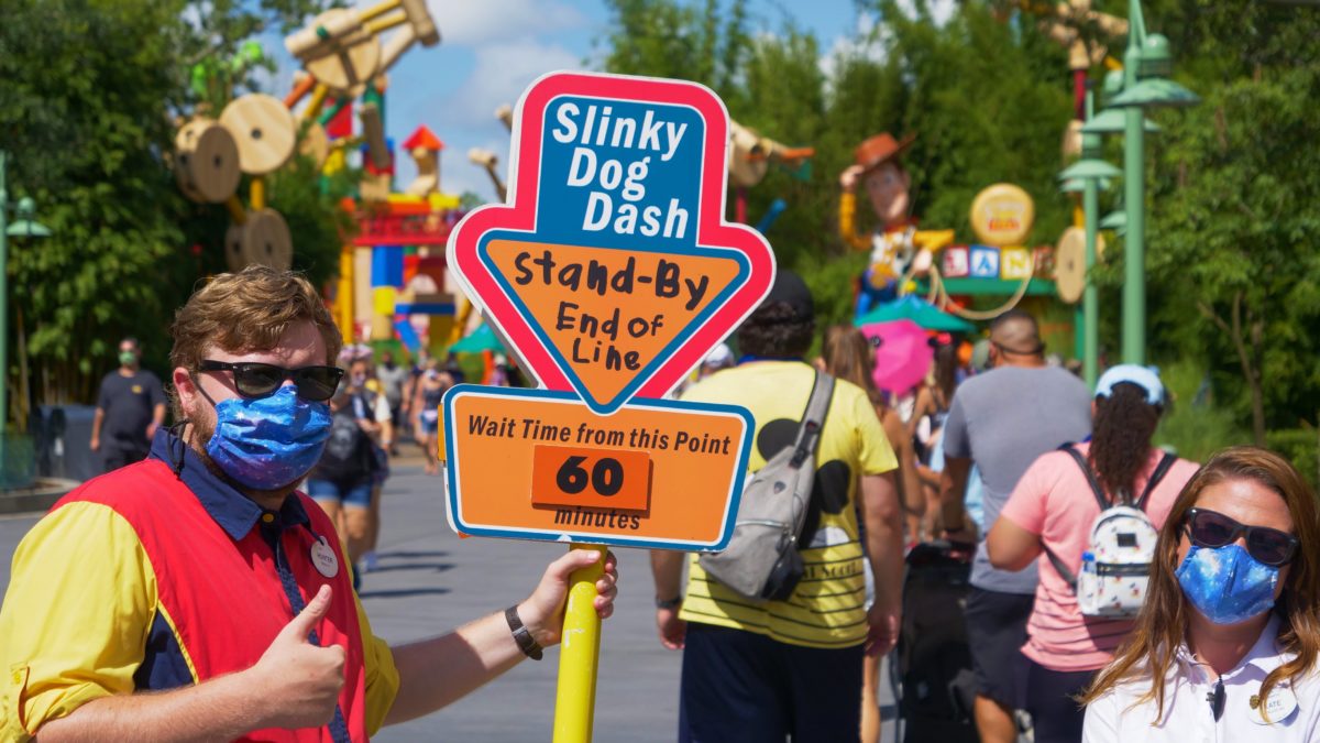 Slinky Dog Dash Wait Time with Cast Members