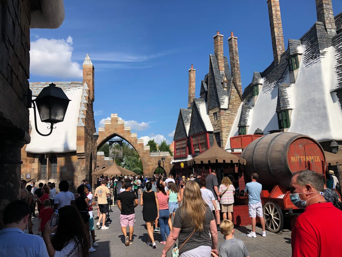 Hogsmeade Village Crowds Wizarding World of Harry Potter Orlando