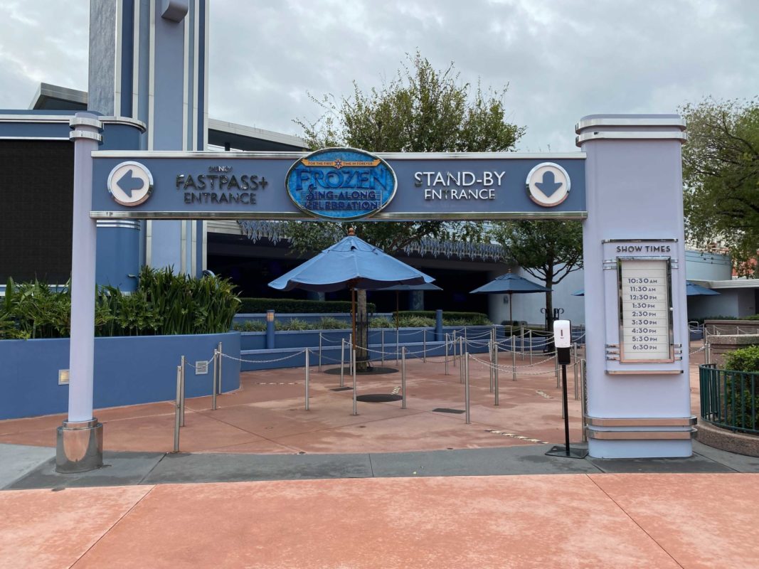 Frozen Sing-Along Sign and Entrance