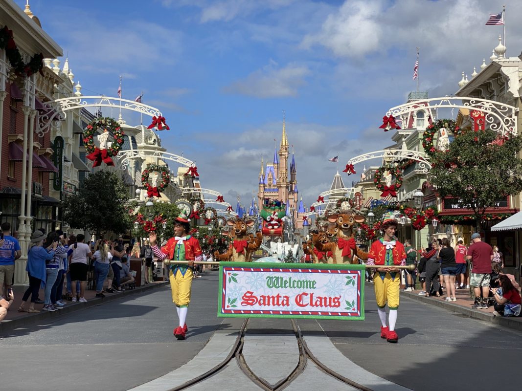 Santa Claus cavalcade on Main Street U.S.A. at Magic Kingdom
