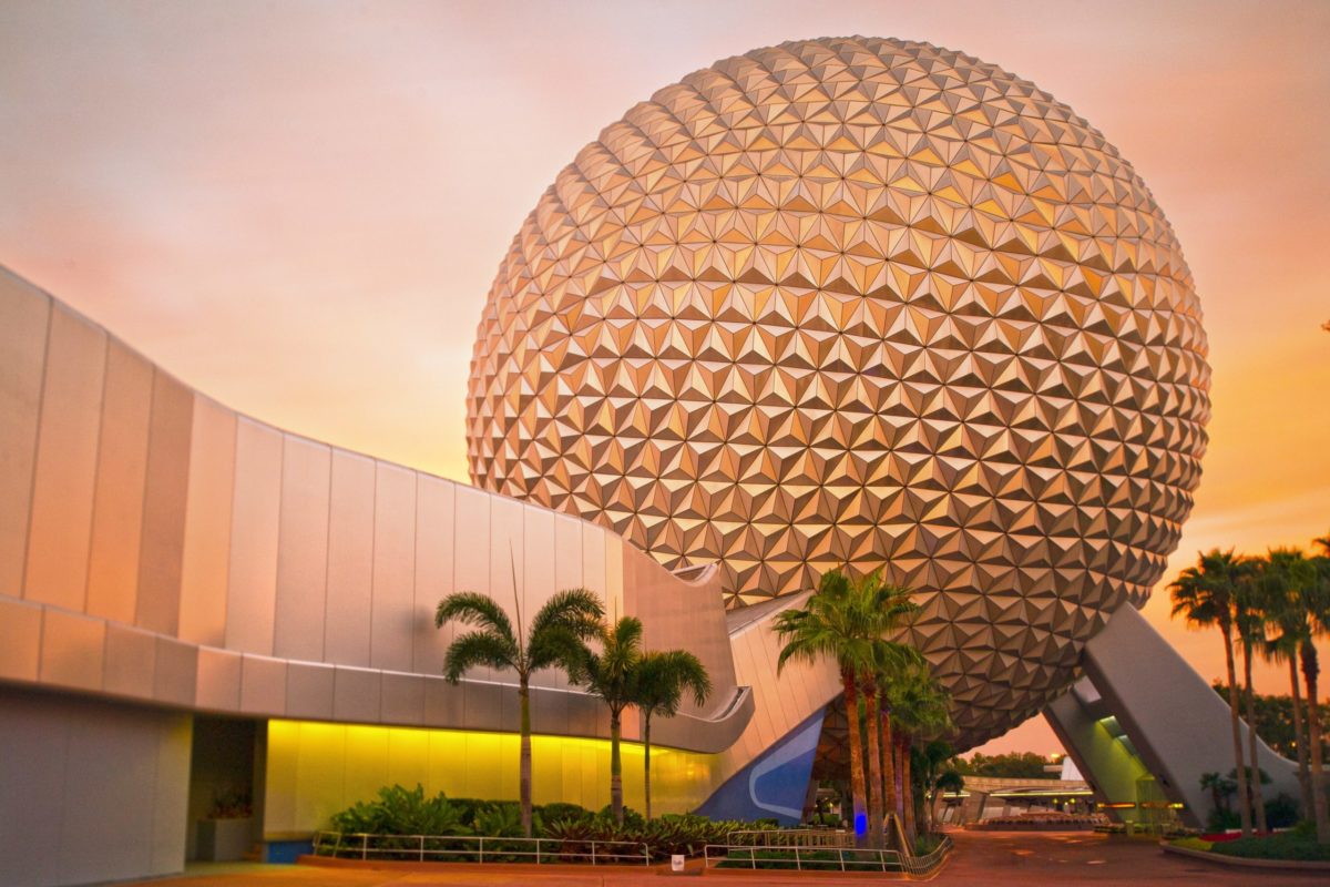 spaceship-earth-disney-parks-sunrise