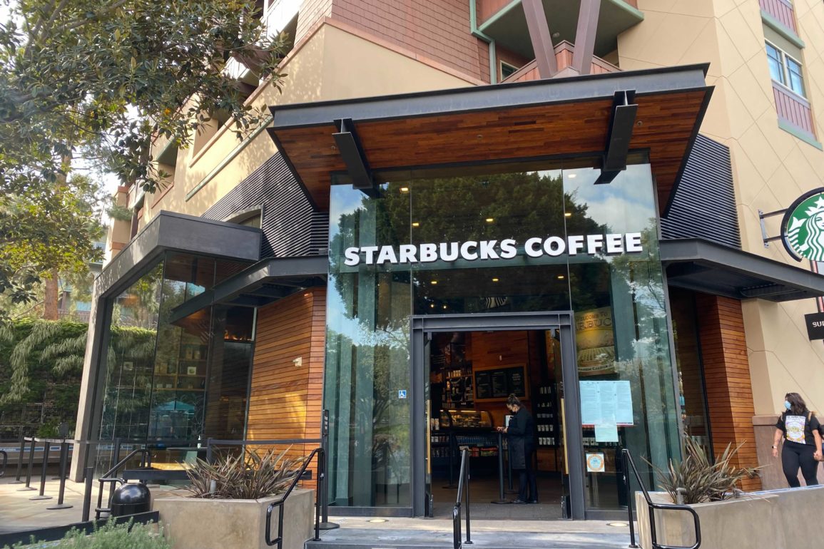 starbucks reopening downtown disney district