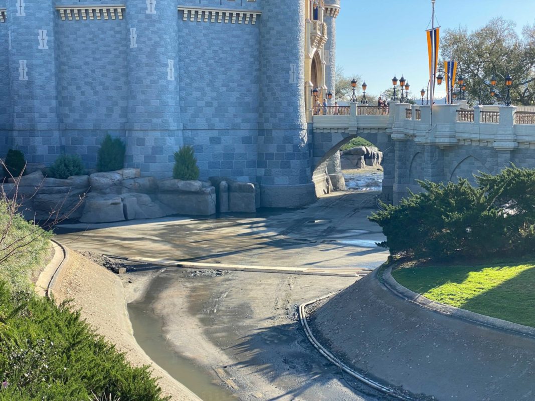 cinderella castle moat stage refurbishment