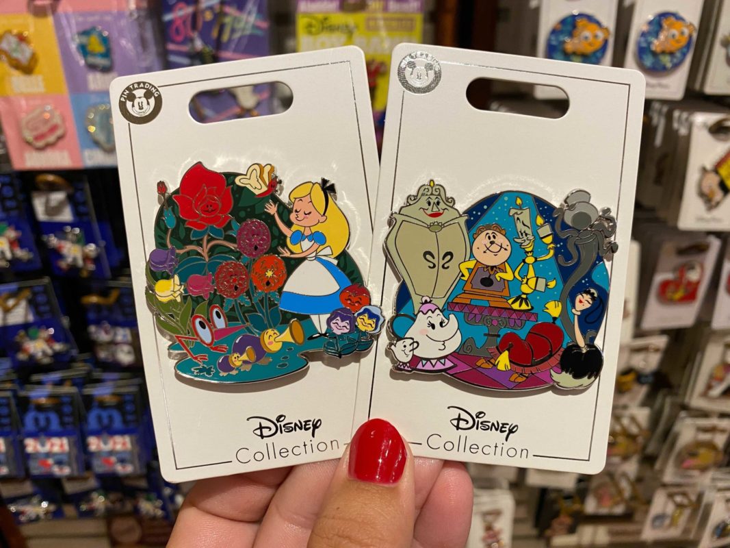 Alice in wonderland beauty and the beast pin