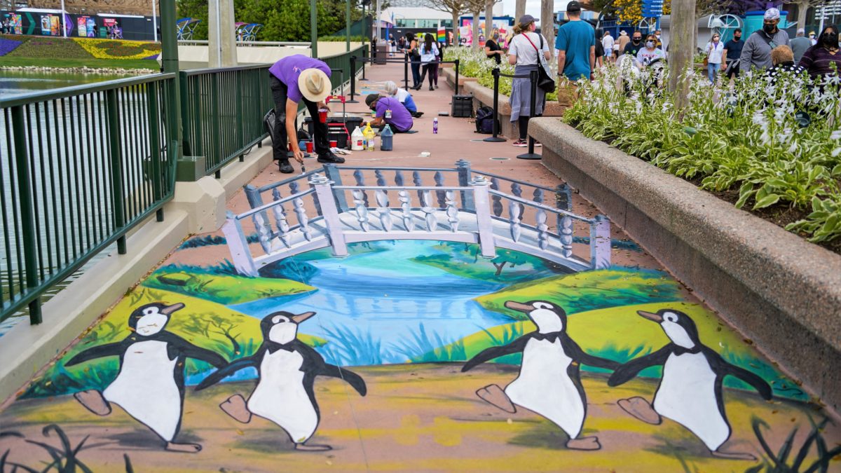 Mary Poppins Perspective Art at Taste of EPCOT International Festival of the Arts