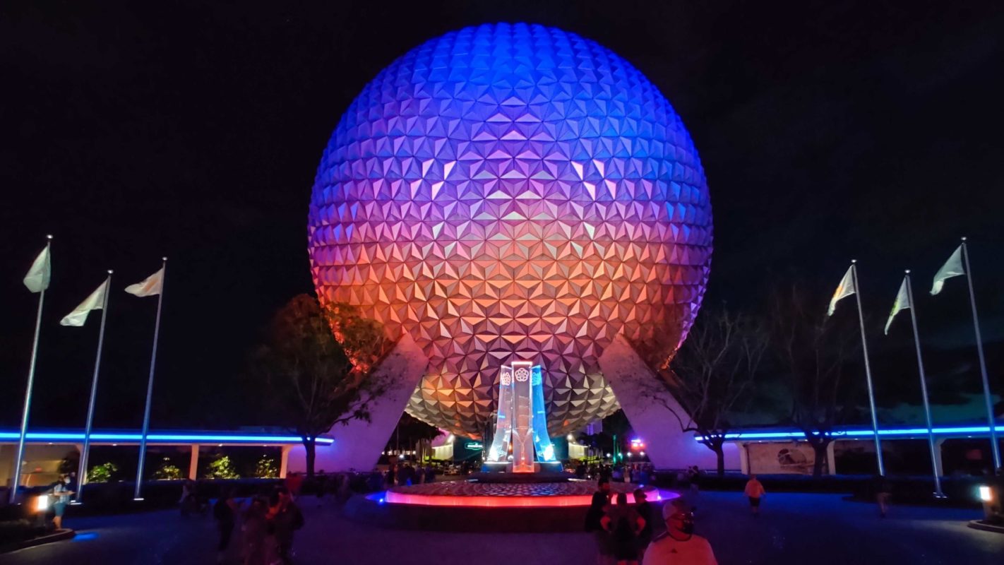 new epcot lighting night