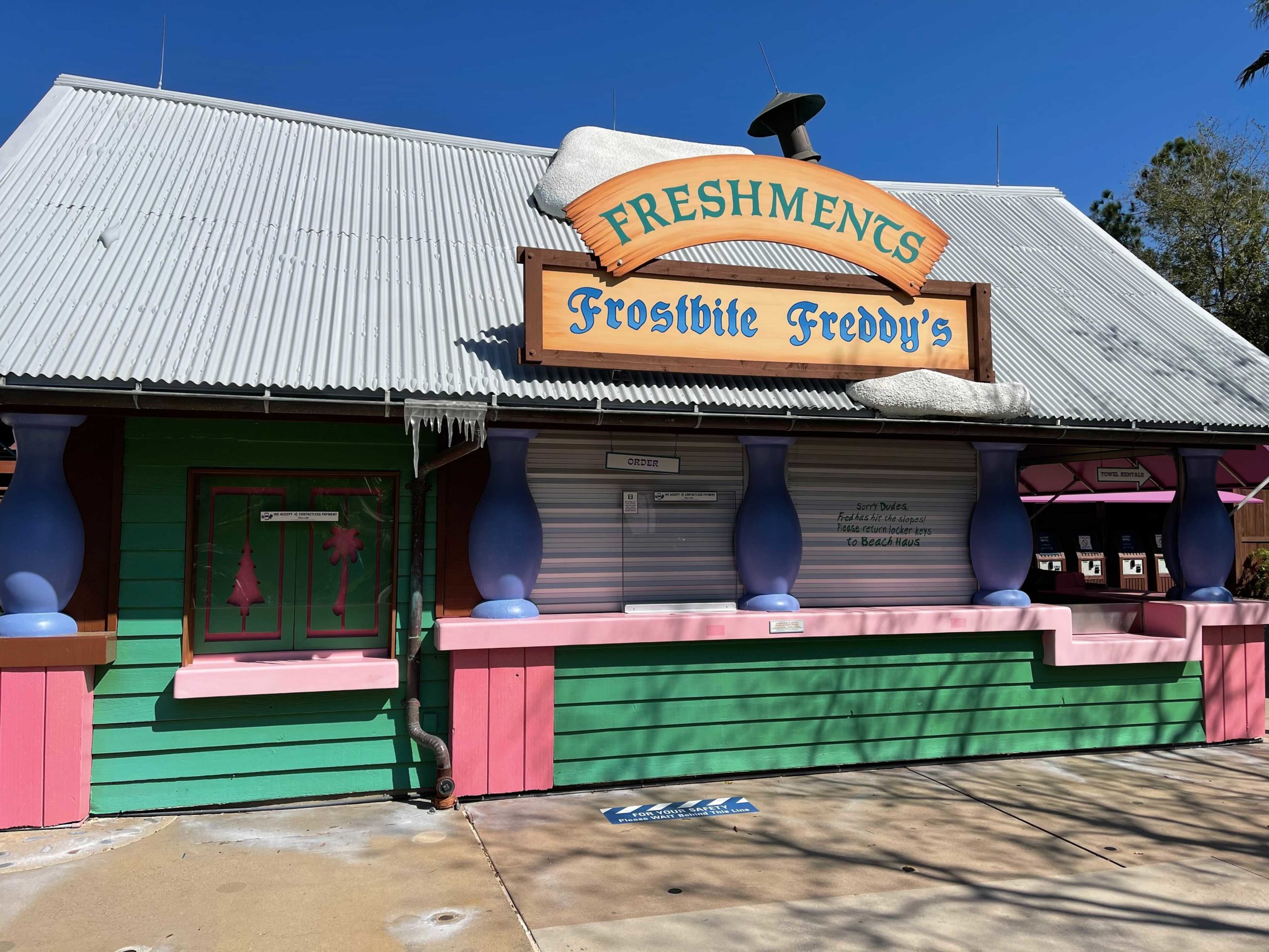 disney blizzard beach reopening frostbite freddys