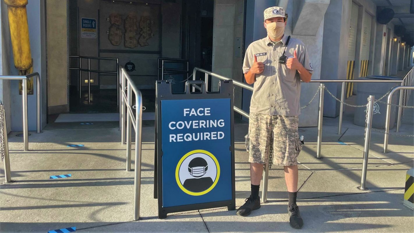 Universal Face Covering Required Sign 16-9
