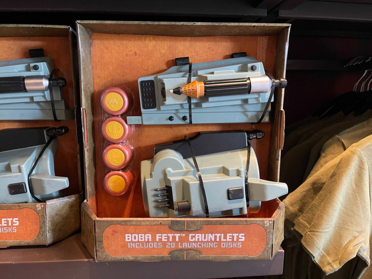 Toy Boba Fett gauntlets found in Galaxy's Edge at Disneyland Resort