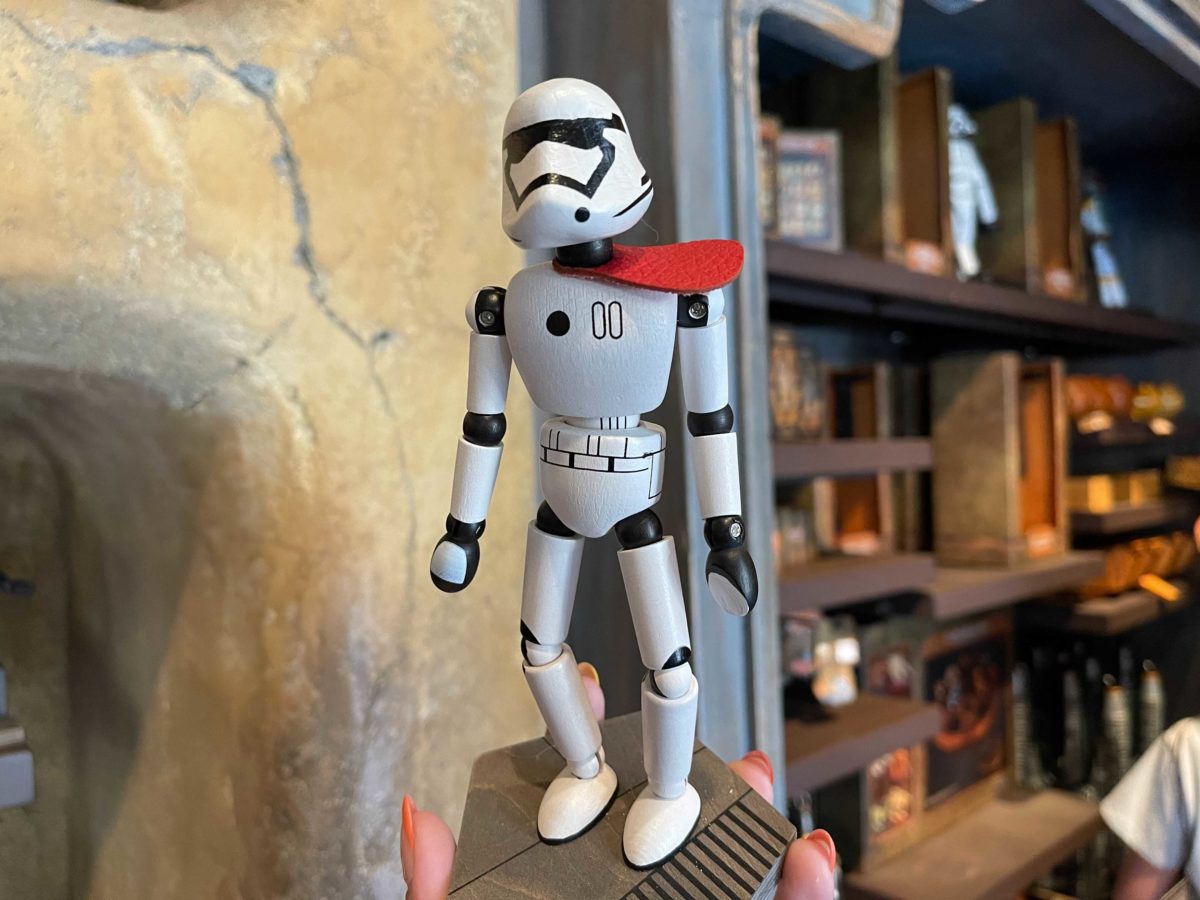 A Storm Trooper doll figure found in Toydarian Toymaker in Galaxy's Edge at Disneyland Resort