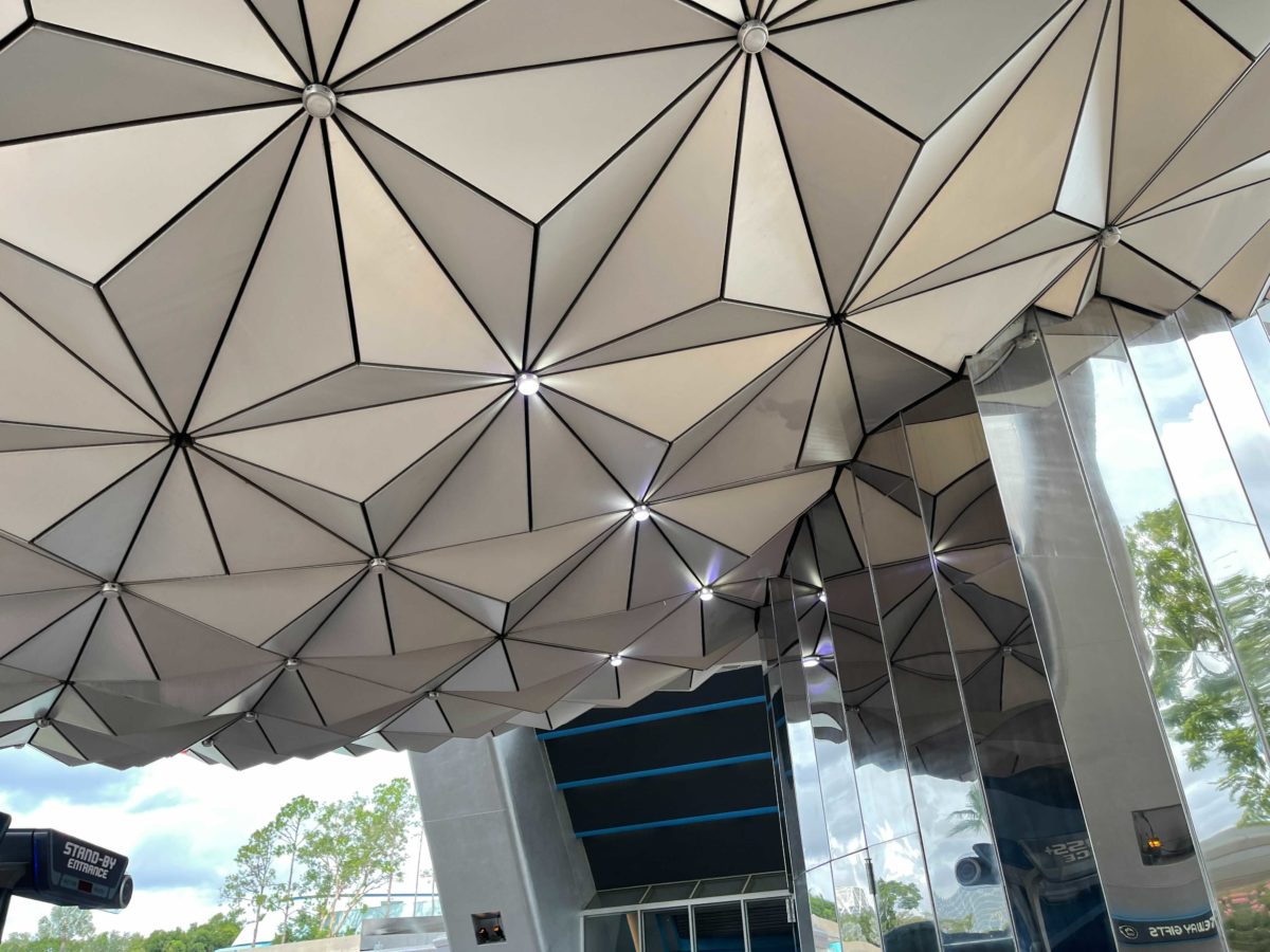 Points of light on Spaceship Earth in EPCOT