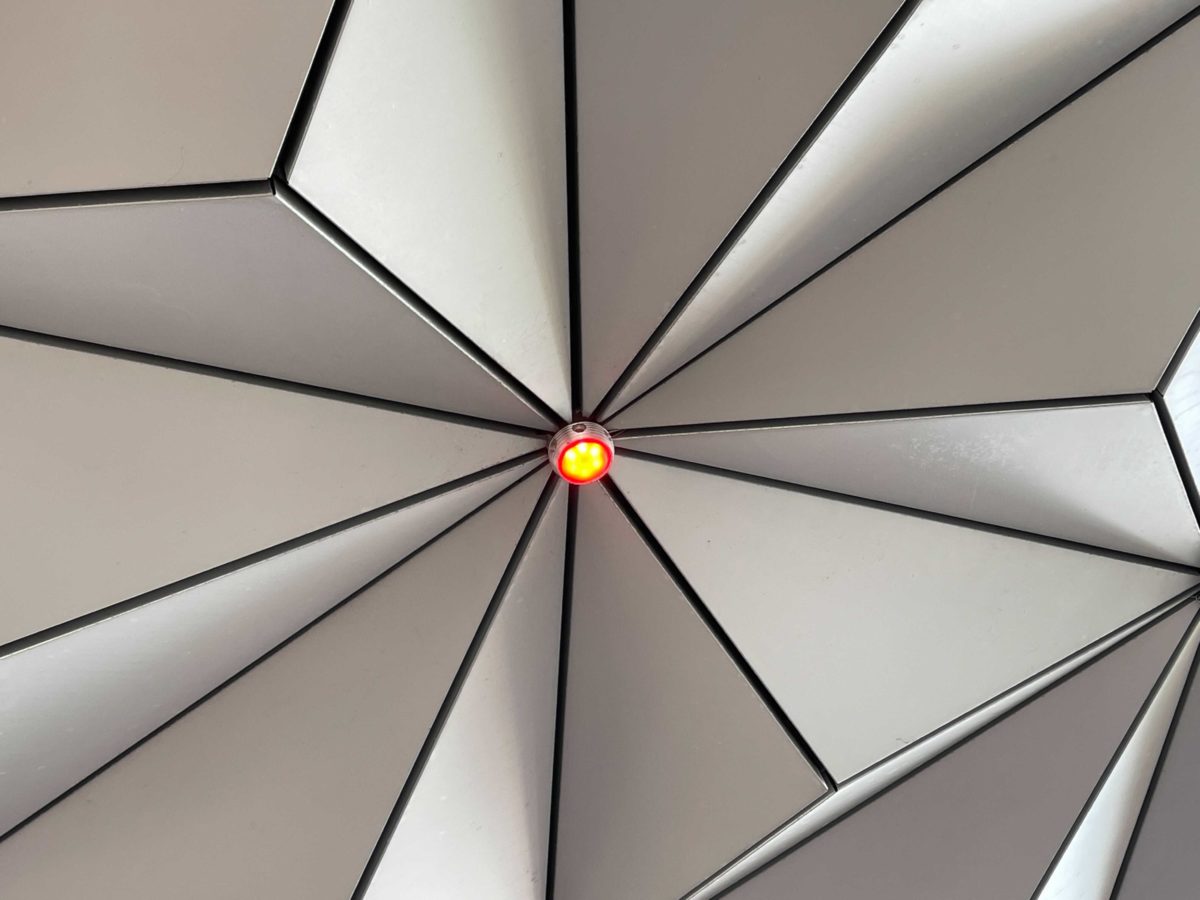 Points of light on Spaceship Earth in EPCOT