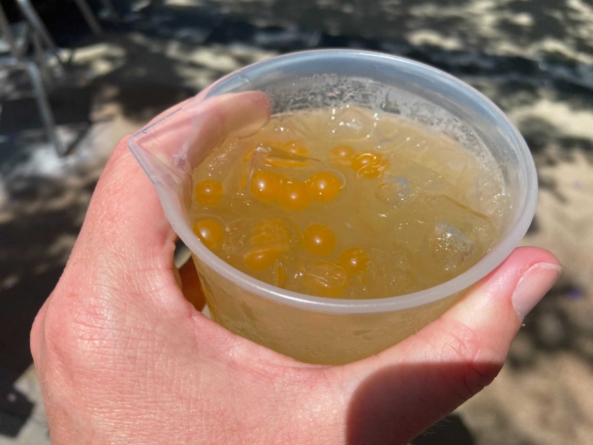 the new Regulator drink at Pym Tasting Lab in Avengers Campus at Disney California Adventure