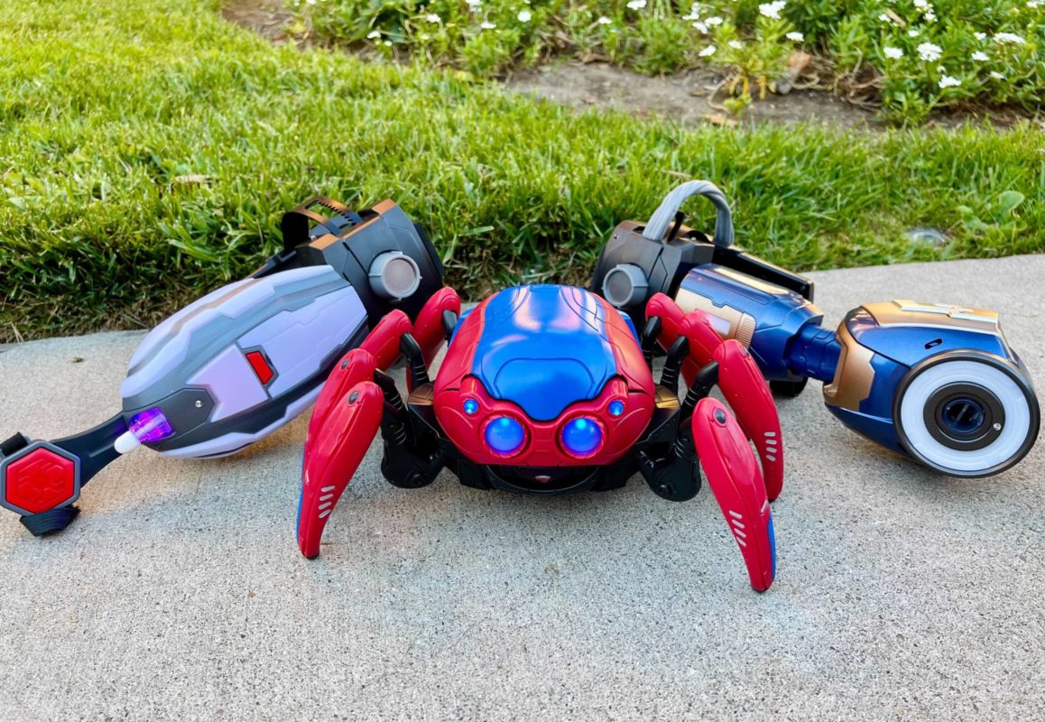 New WEB tech add-on accessories along with a Spider-Bot from Avengers Campus in Disney California Adventure