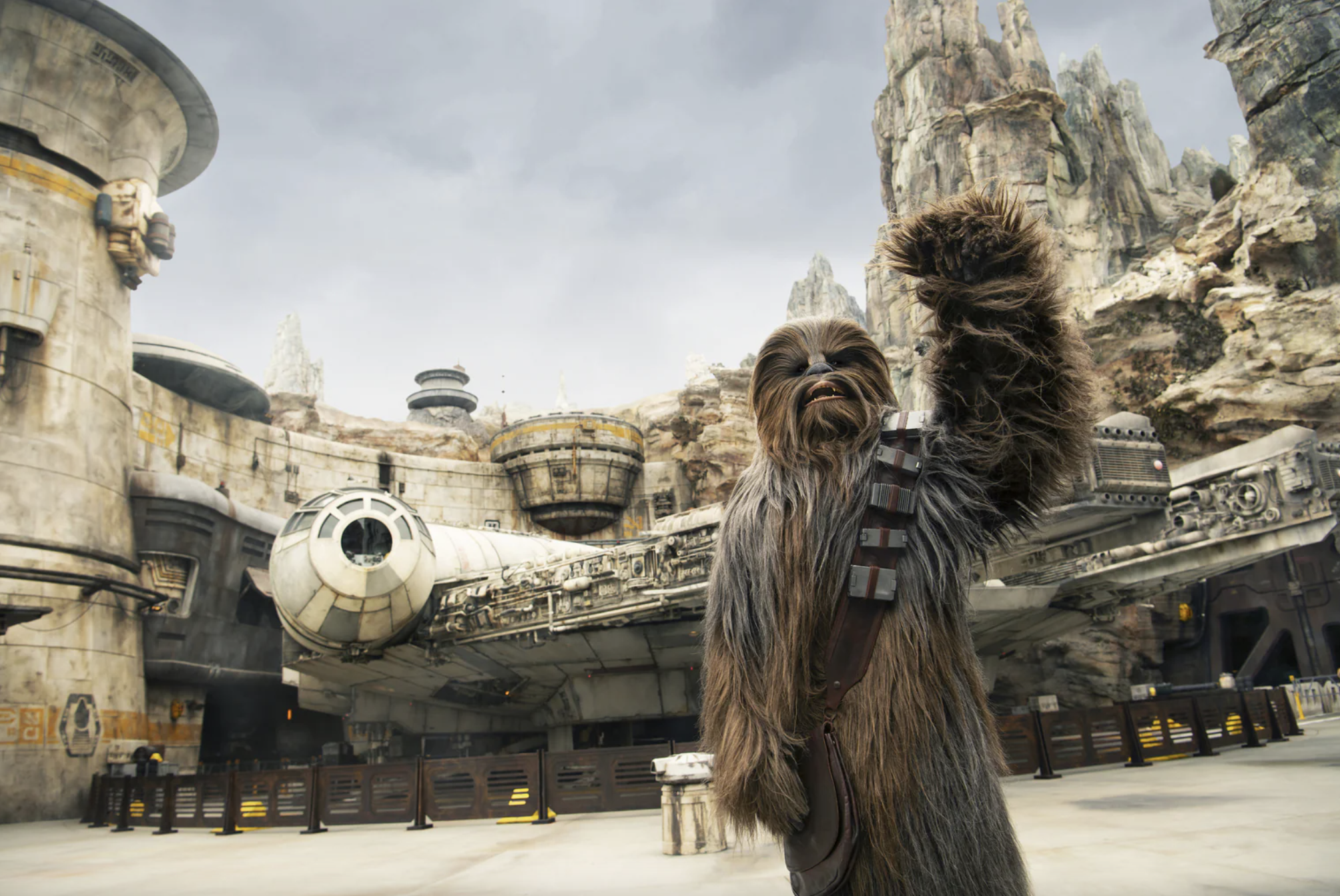millennium falcon chewbacca galaxy's edge