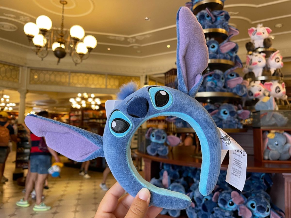 New stitch ear headband available at the Emporium in Magic Kingdom at Walt Disney World