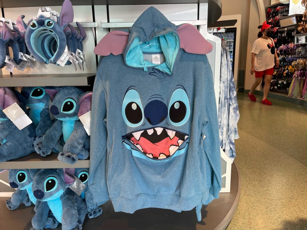 new Stitch hoodie arives at Star Traders in the Magic Kingdom at Walt Disney World