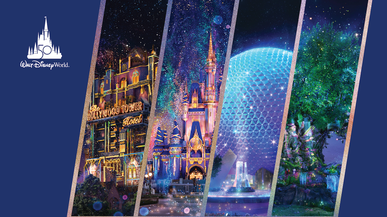 Walt Disney World 50th Anniversary Concept Art Beacons of Magic Four Parks Featured