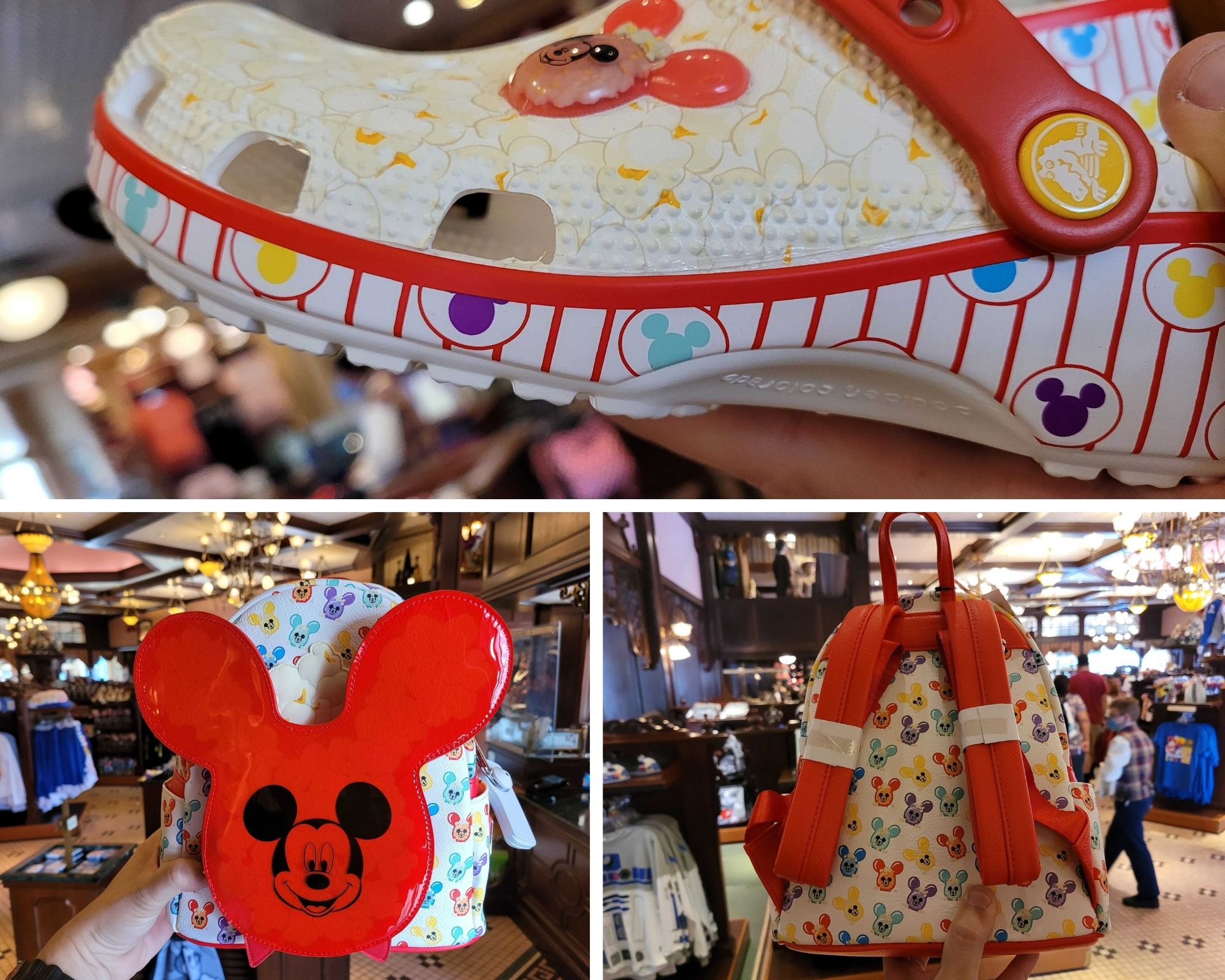 Mickey Popcorn Bag and Crocs