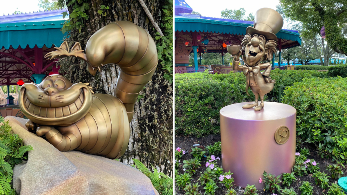 Mad Hatter and Cheshire Cat fab 50 statues