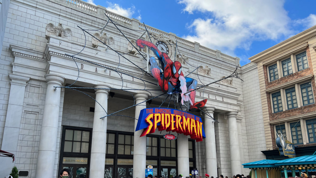 The Amazing Adventures of Spider-Man: The Ride facade at Universal Studios Japan