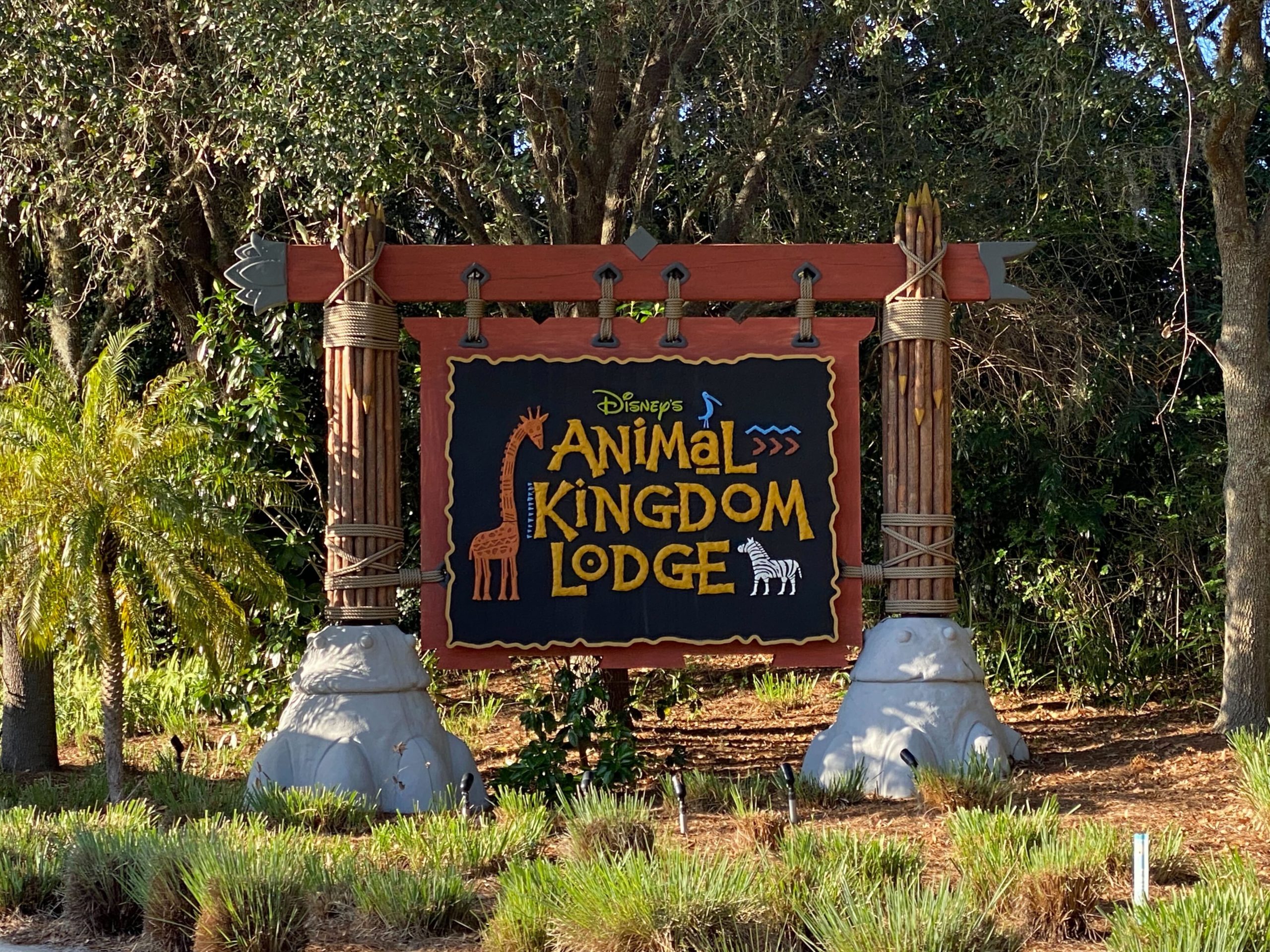Roadside sign for Disney's Animal Kingdom Lodge