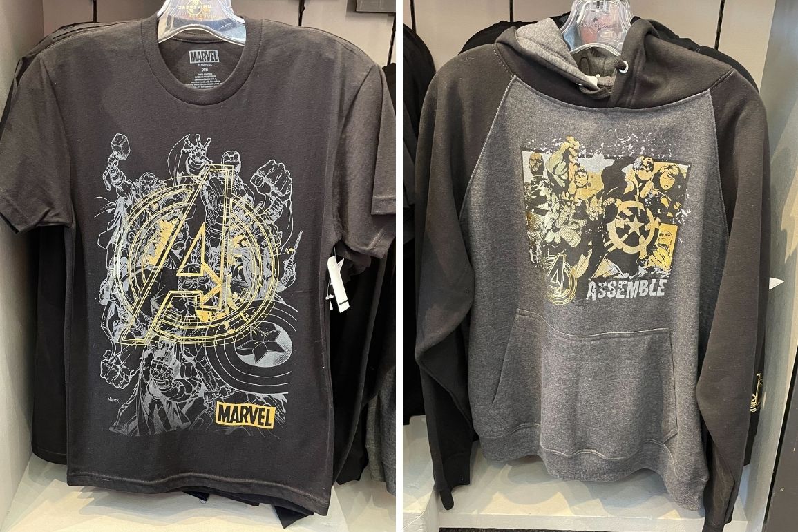 universal avengers tee and hoodie