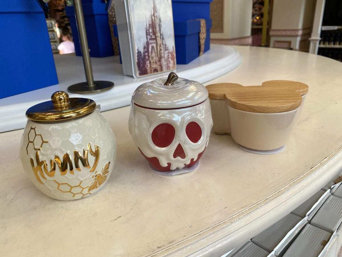"Hunny" pot, poison apple, and Mickey candle